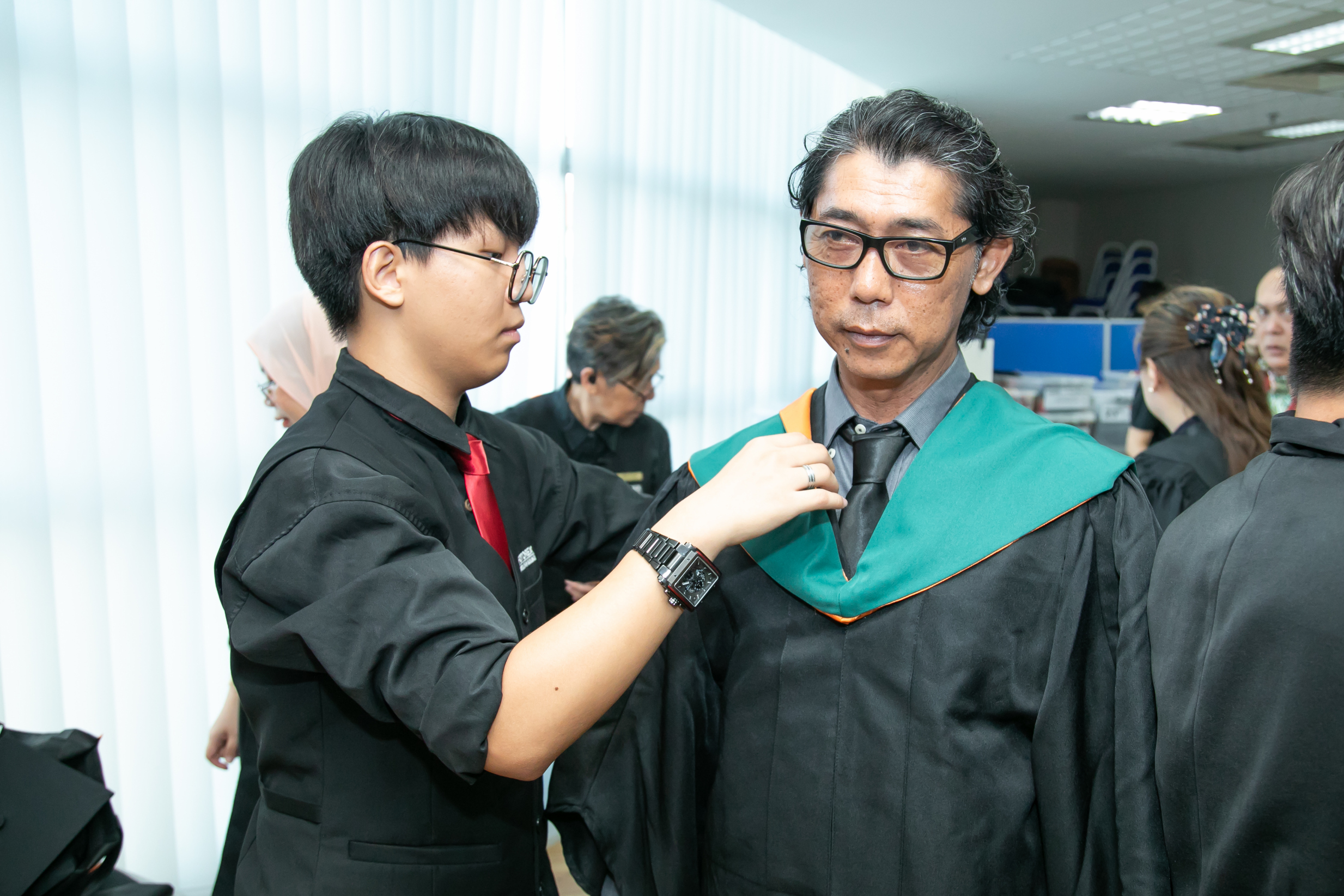 Convocation participant celebrating achievement