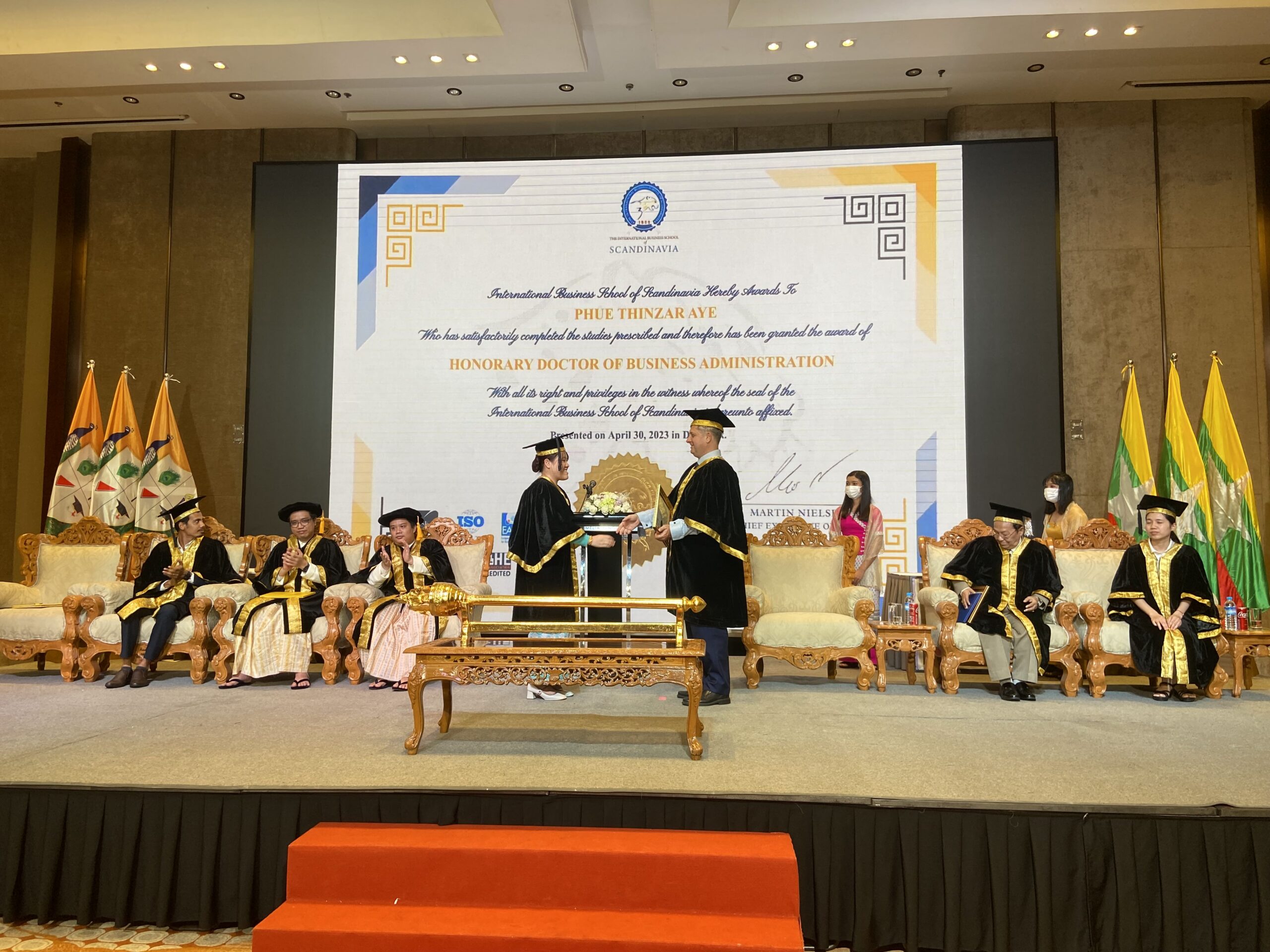 Graduates receiving recognition at the MMI Graduation in Yangon