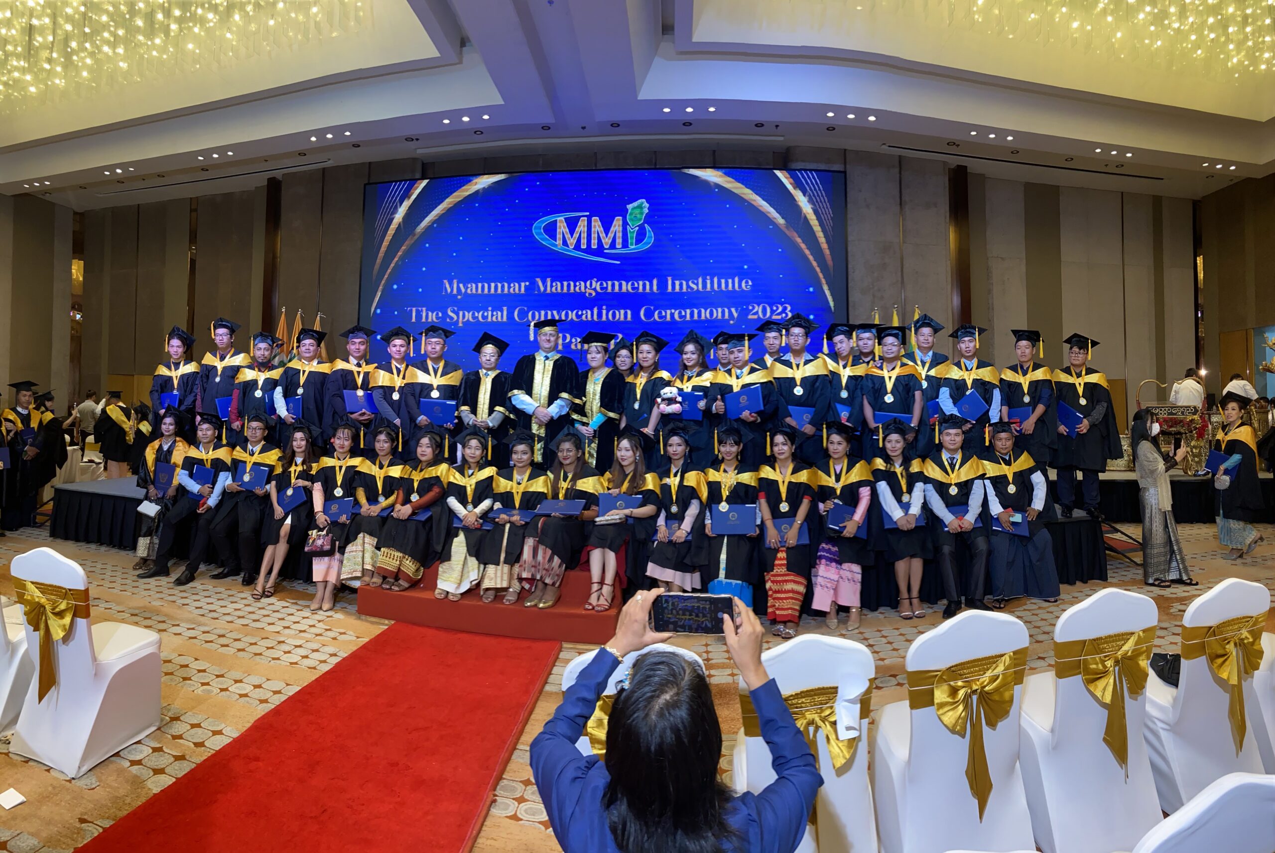 Graduate during the Myanmar Management Institute Graduation
